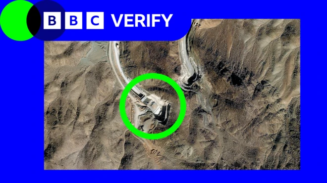 Tünel girişlerini gösteren uydu fotoğrafı 