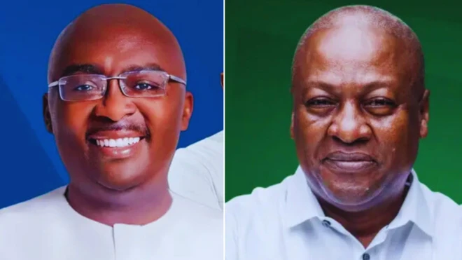 NPP Dr Mahamudu Bawumia and NDC John Mahama