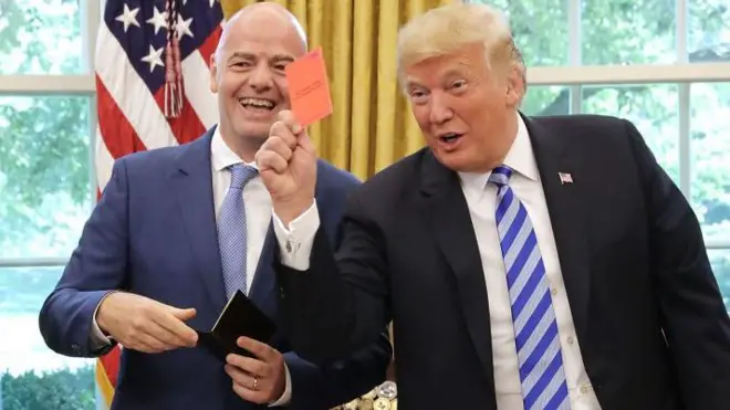 Infantino y Trump en una imagen de 2018