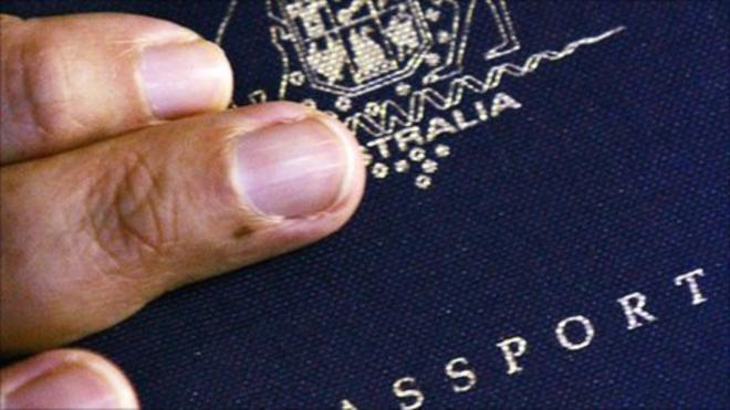 File picture of an Australian passport