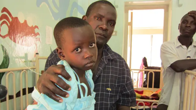 A young cancer patient in Uganda