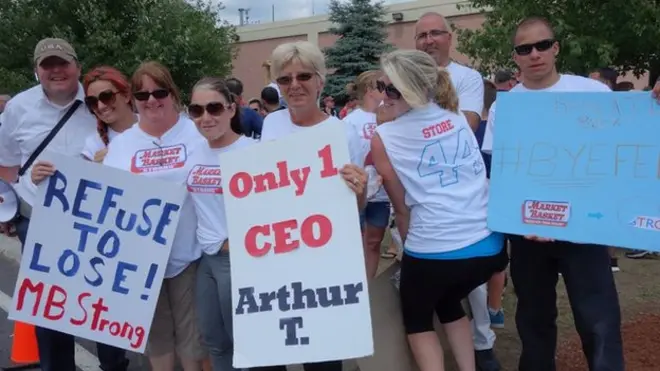 Thousands of Market Basket workers protested after their boss was fired