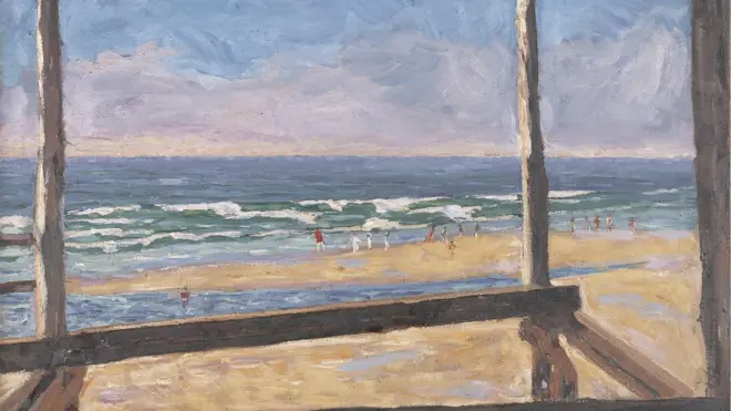 View From a Bathing Hut at the Miami Surf Club