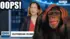 a meme showing a newsreader and monkey reading "oops"