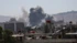 Imagen de uno de los bombardeos israelíes en Damasco.