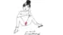 Dibujo de una patinadora sentada con las piernas abiertas y sangre con la leyenda: 'Está bien. (Sólo estoy sangrando)'