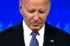 Una foto de primer plano de Joe Biden, durante el debate de 2024