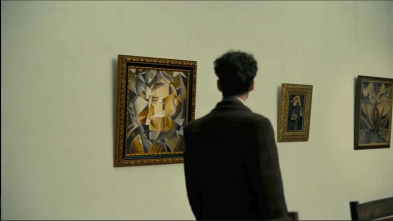 Una escena de la película "Oppenheimer" en la que aparece la supuesta obra maestra de Kliun de la Colección Zaks.