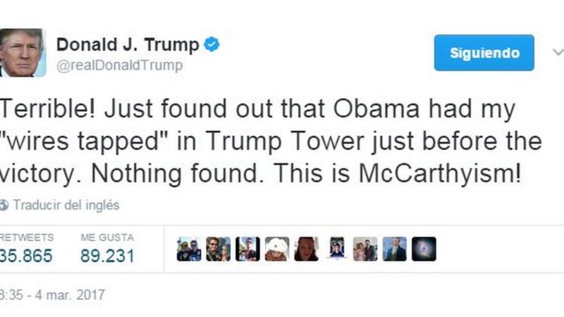 Estados Unidos Qué Consecuencias Puede Tener Para Donald Trump El Tuit En El Que Acusa A Obama 7014