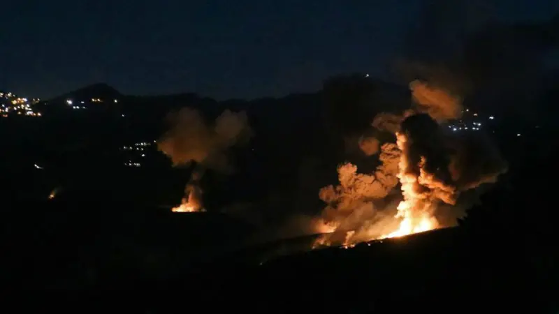 Israel launches massive airstrike in Lebanon targeting Hezbollah rocket launchers and weapons depots