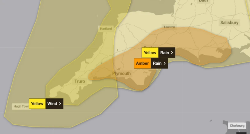 Advertencia ámbar por lluvia ante la aproximación de la tormenta Chandra