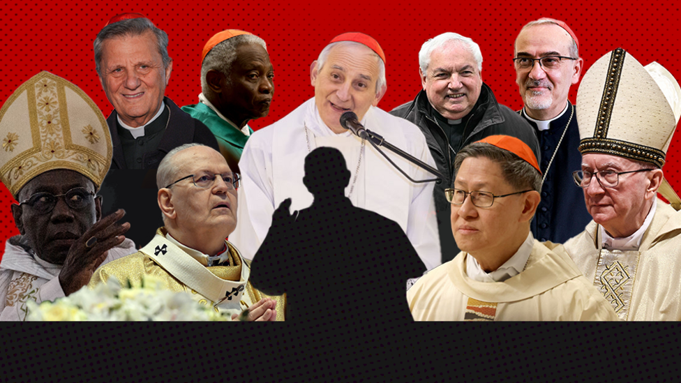 Коллаж из кандидатов на пост папы римского