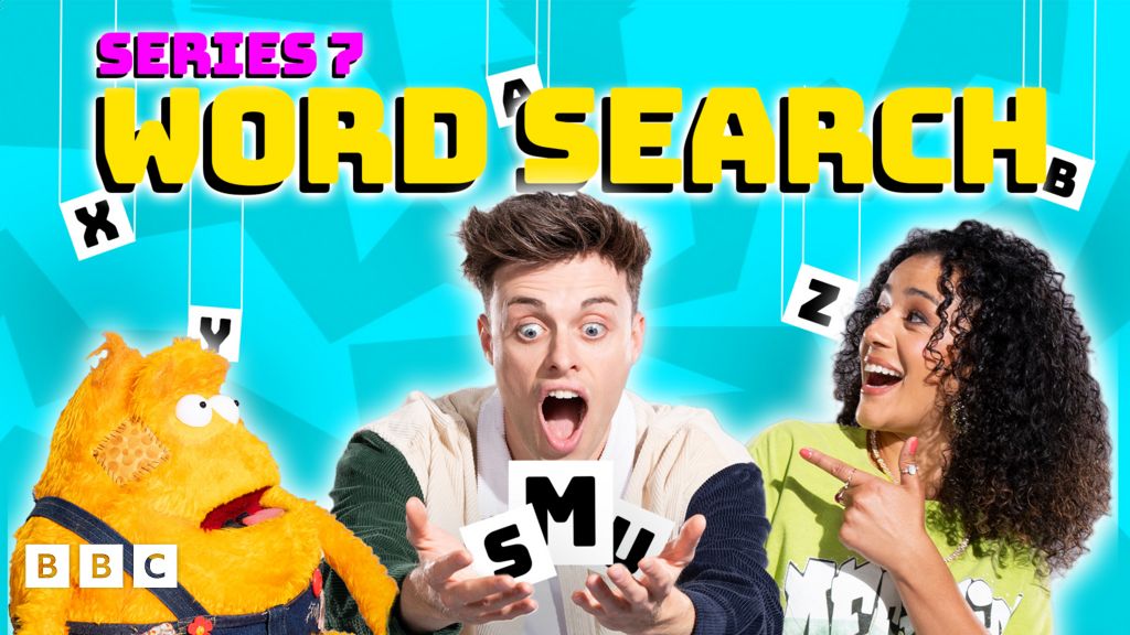 CBBC Quiz Word Search Finder puzzle game find letters presenters guests ...