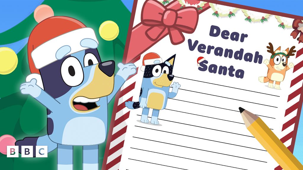 Bluey's Letter to Verandha Santa Templates - CBeebies