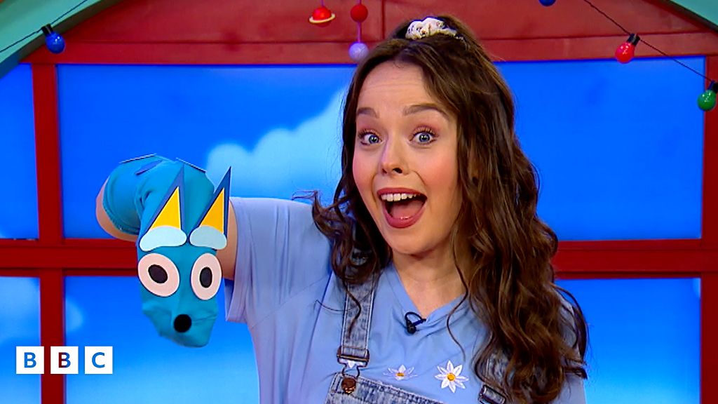 Make a Bluey Sock Puppet - CBeebies