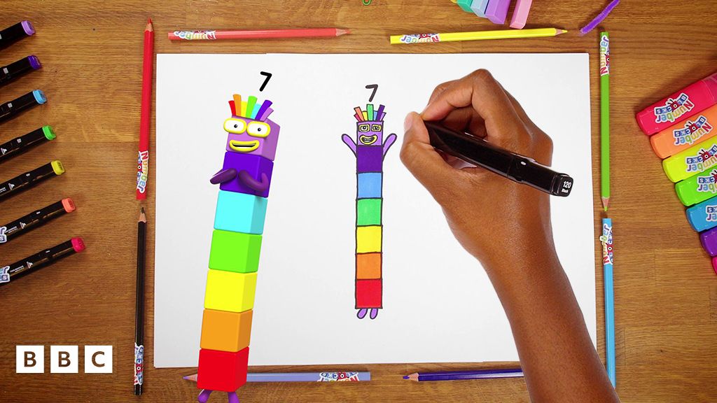 How To Draw Numberblock Seven Cbeebies How To Draw Numberblock Seven Cbeebies