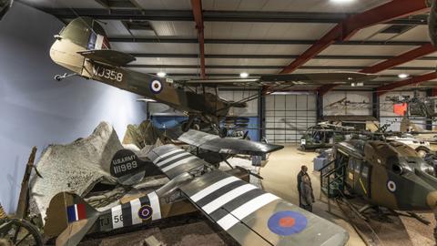 plane in hanger