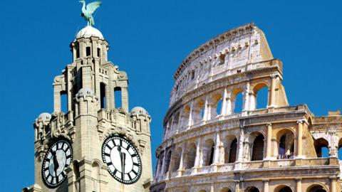 liver building and colosseum.