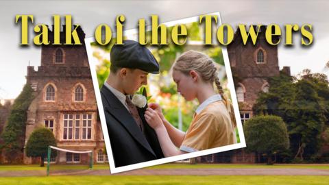 Gwen putting a flower on Ron's jacket for the wedding, Malory Towers chat page Talk of the Towers.