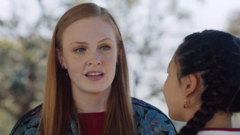 Lara from Mustangs FC is thinking things over and considering what she should've said to Ruby.