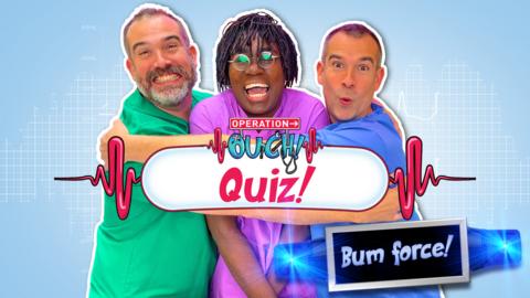 Doctors Chris, Xand and Ronx embrace in this picture, the quiz is about bums!