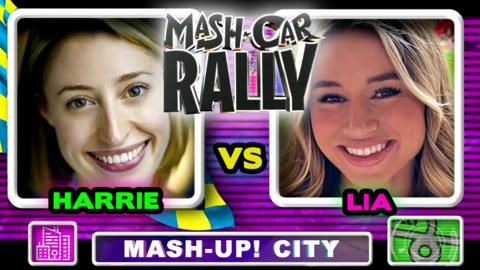 Image of Mash Car Rally Logo and Harrie and Lia smiling