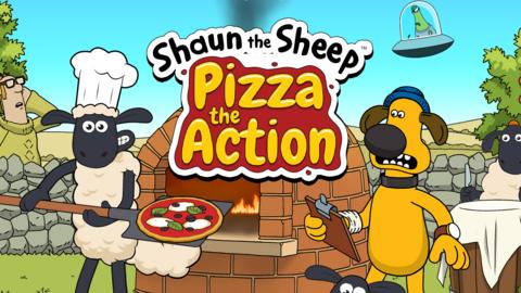 Shaun is cooking a pizza on the farm