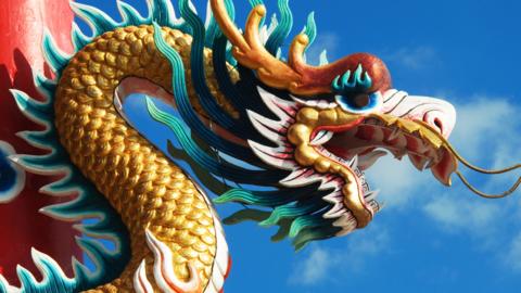 An ornamental Chinese dragon.