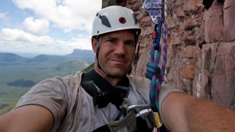 Steve on a cliff