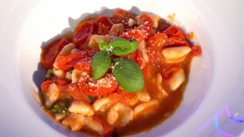 fresh pasta with a cherry tomato sauce