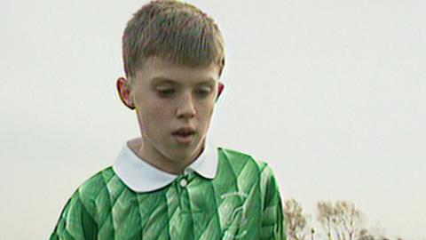 Michael Carrick as a young boy.