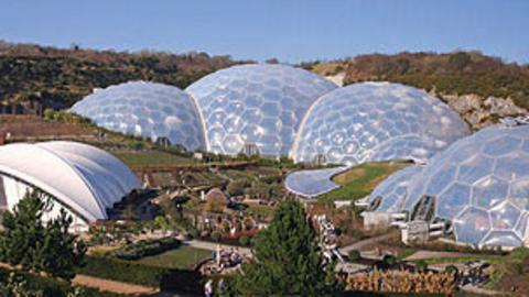 The two Eden Project biomes.