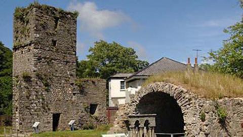 Some of the ruins of Rushen Abbey.