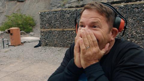 Steve Backshall looking surprised.