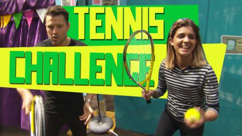 Mark Wright and Lauren Layfield and the 'Tennis Challenge'