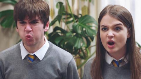 A boy and girl looking furious.