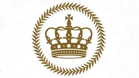 Illustrated golden crown.