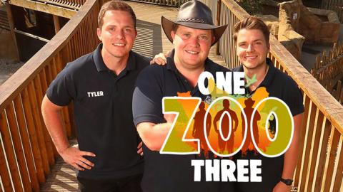 The One Zoo Three brothers with the One Zoo Three logo.