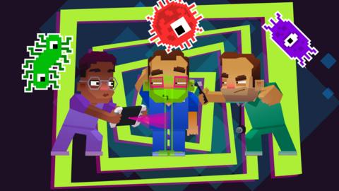 Doctors Xand and Ronx examin a very snotty doctor chris in this new game.