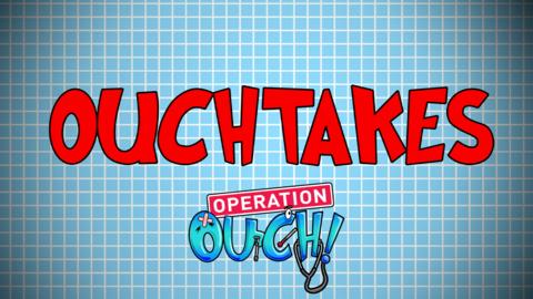 Operation Ouch logo with the word "ouch takes" underneath.