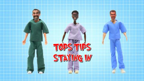 Dolls of Chris, Dr Xand and Dr Ronx, ready to help with tips.