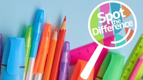 Stationary and a Spot the Difference logo.