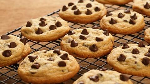 Cookies on a baking tray.