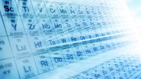 Periodic table of elements.