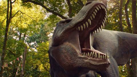 A T-Rex roaring.