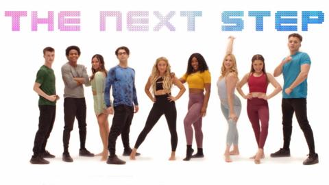 The Next Step logo and cast.