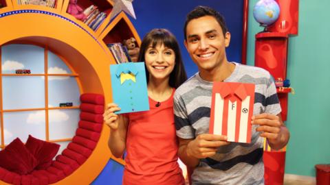 Ben and Rebecca with their Fathers Day cards