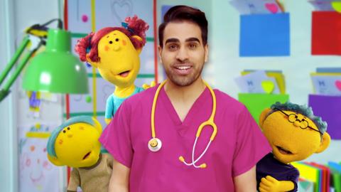 Dr Ranj and his friends in the Get Well Soon Hospital. A day with Dr Ranj.