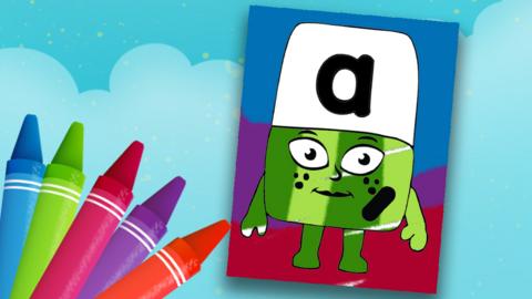 Alphablocks colouring sheets