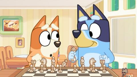 Bluey and Bingo are playing Chess